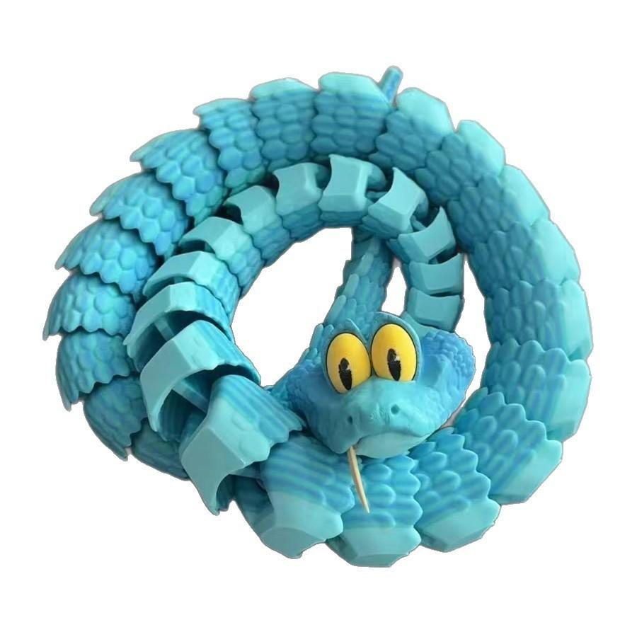 New 3D Printed Zootopia 2 Gary De'Snake Snake Statue Activity Joint Toy Simulated Snake Animal Model Children's Birthday Gift