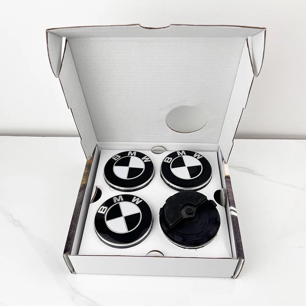 4Pc 68mm 56mm Wheel Center Caps Emblem Badge 50th Anniversary For BMW E39 E46 E90 E60 E87 E53 F10 F20 F30 M X3 X5 X6 Accessories xkzh98