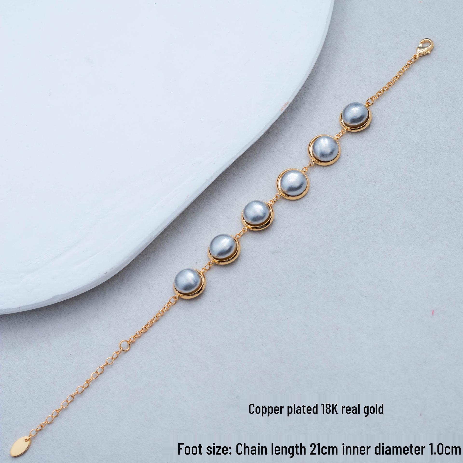 DIY Gold-Plated Gourd Flower Bracelet Kit with Color Retention Electroplating Bracelet Base
