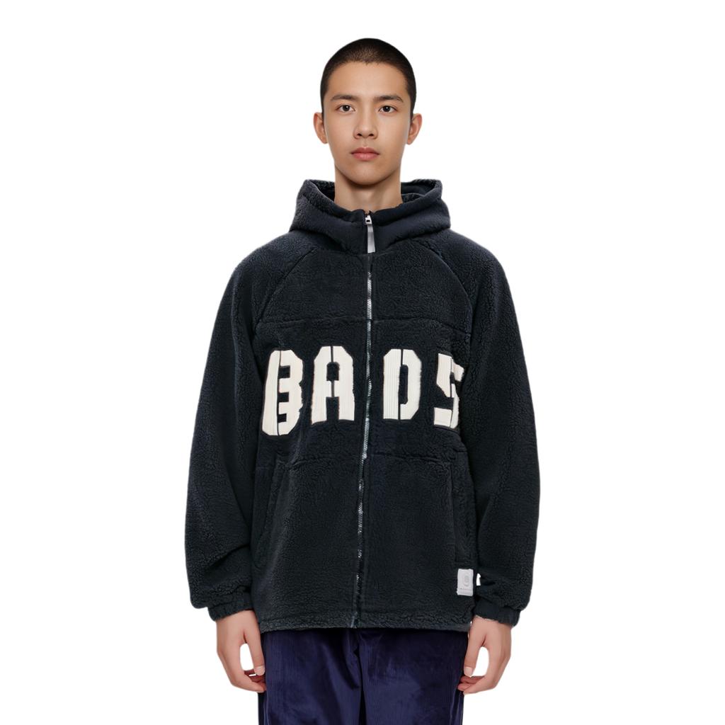 Li-Ning Badfive Series Patchwork Letter Pattern Zip-Up Hooded Jacket Men Jackets Black AFDSA69-5
