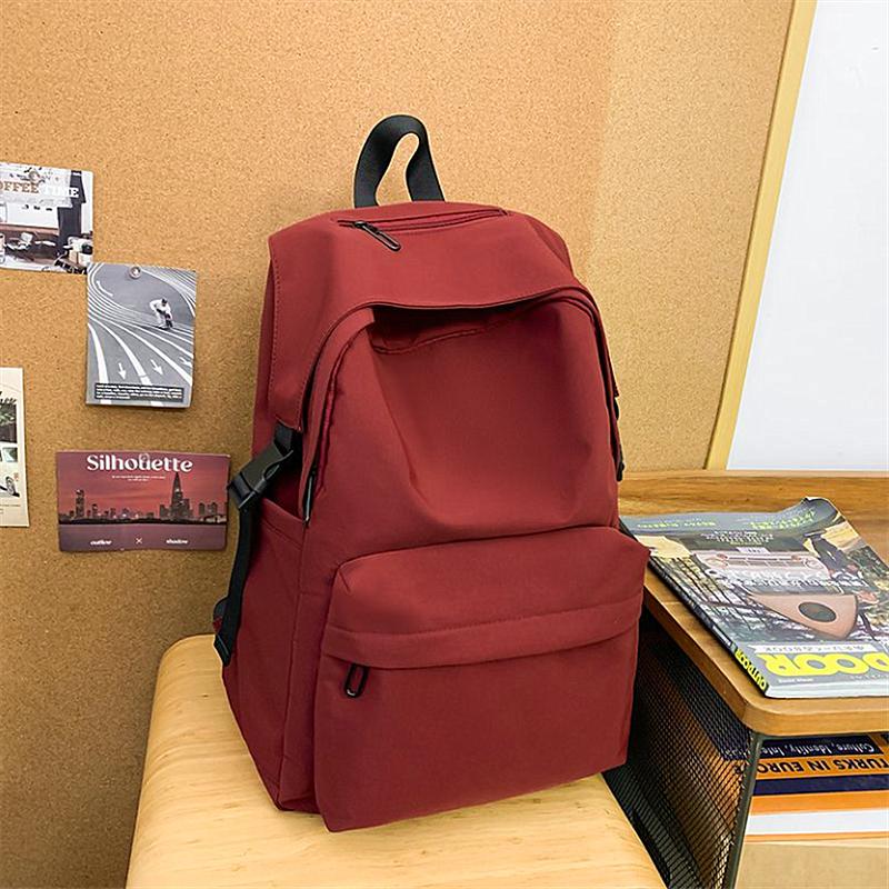 Reise einfarbig vielseitig Rucksack mit großer Kapazität einfache Schultasche koreanische Version Highschool-Rucksack ins