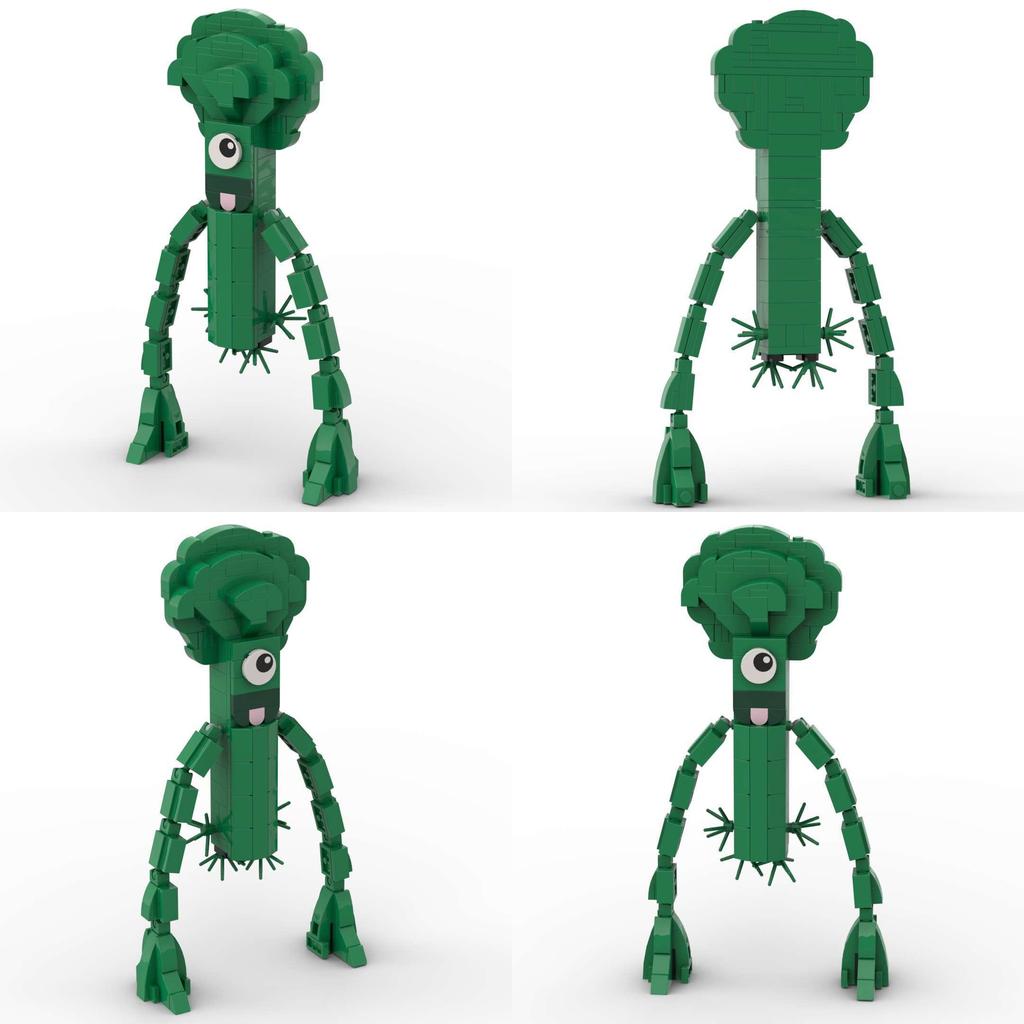 Maze Witch Building Blocks Compatible With Lego, Green Cabbage Table Decoration, Diy Toy For Kids