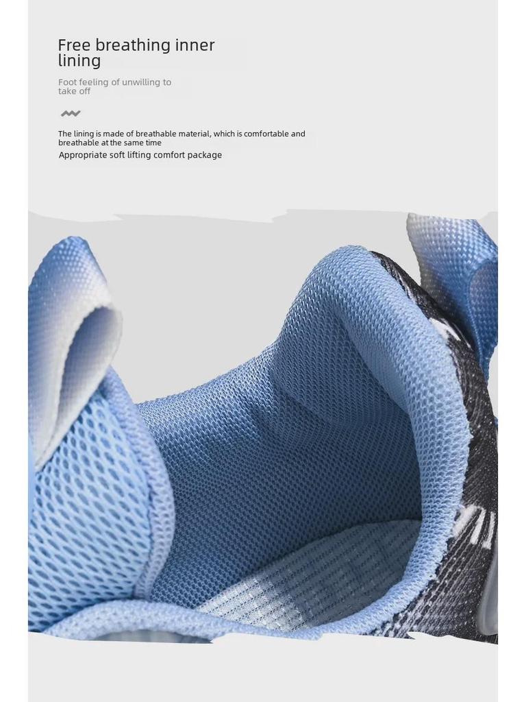 Men's Winter Double-Layer Air Cushion Shock-Absorbing Rotating Button Running Shoes - Trendy All-Match Casual Sports Footwear
