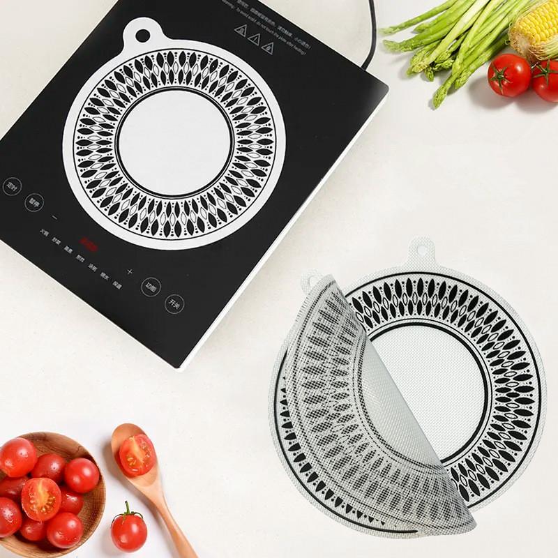 1Pcs Induction Cooktop Mat Cooktop Scratch Protector For Induction Stove Silicone Non Slip Pad For Air Fryer Liners Protect Mat