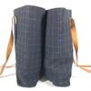 HERMES Amedabaka Badu Posh Bag Tote Bag Shoulder Bag cotton Navy/Navy