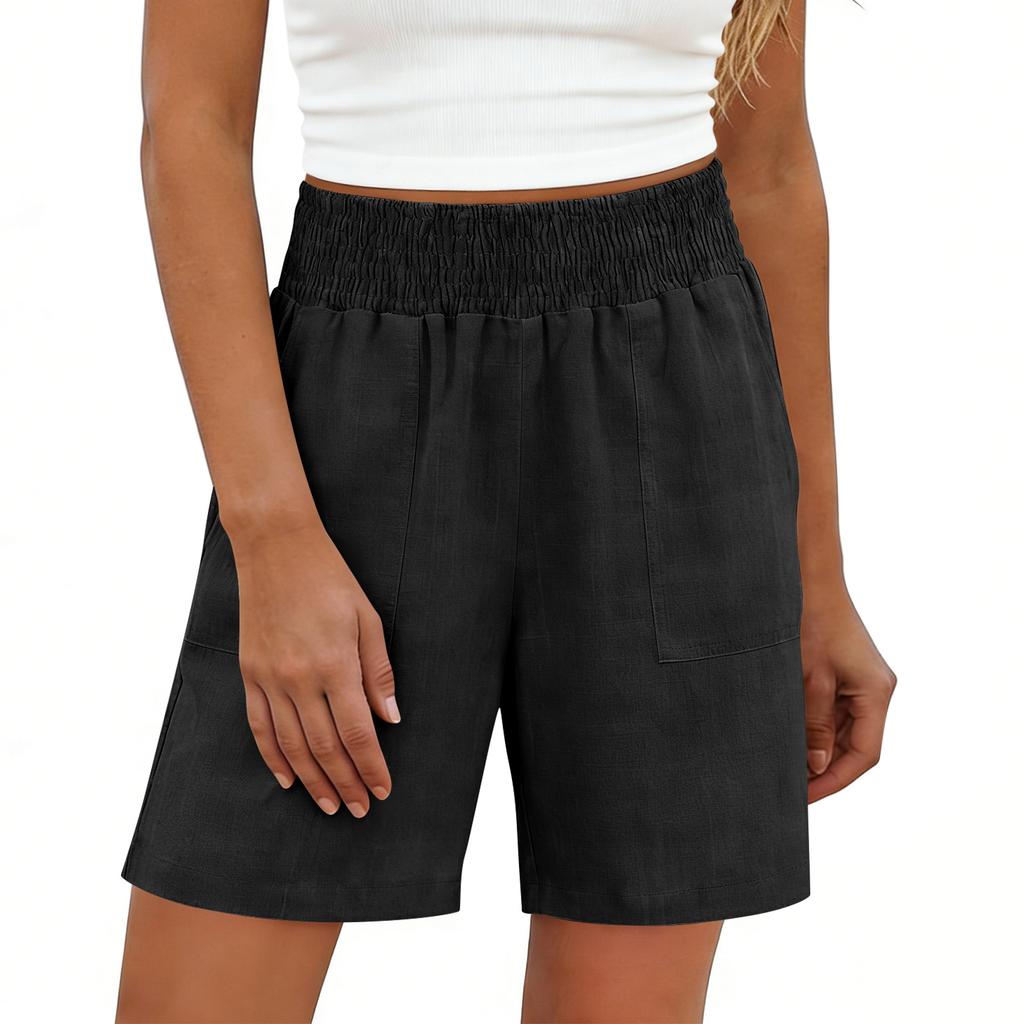 Shorts For Women Casual Summer High Waisted Wide Leg Beach Vacation Shorts With Pockets