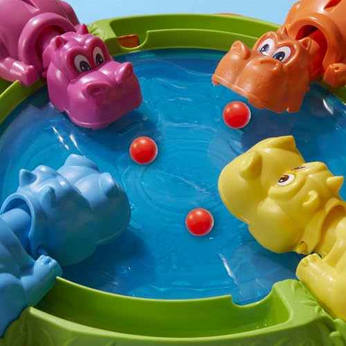 Hungry Hungry Hippos Game for Preschoolers | Instant Marble Renewal, Easy Setup & Storage | Ages 4+ | 2-4 Players | Kids' Game