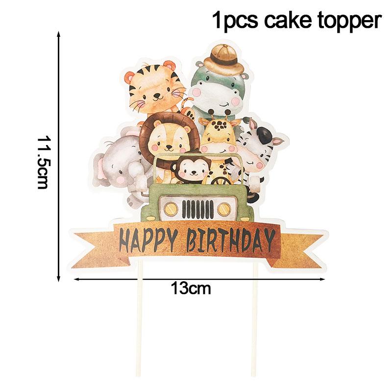 Jungle Birthday Party Decorations Animal Disposable Tableware Set Forest Woodland Safari Birthday Animals Theme Party Supplies