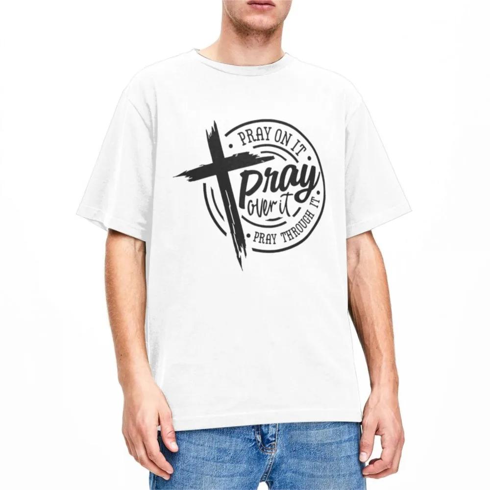 Novelty Jesus Christian Pray T Shirt for Men Women  Cotton Religion Christianity Tee Shirt Graphic Printed Clothes
