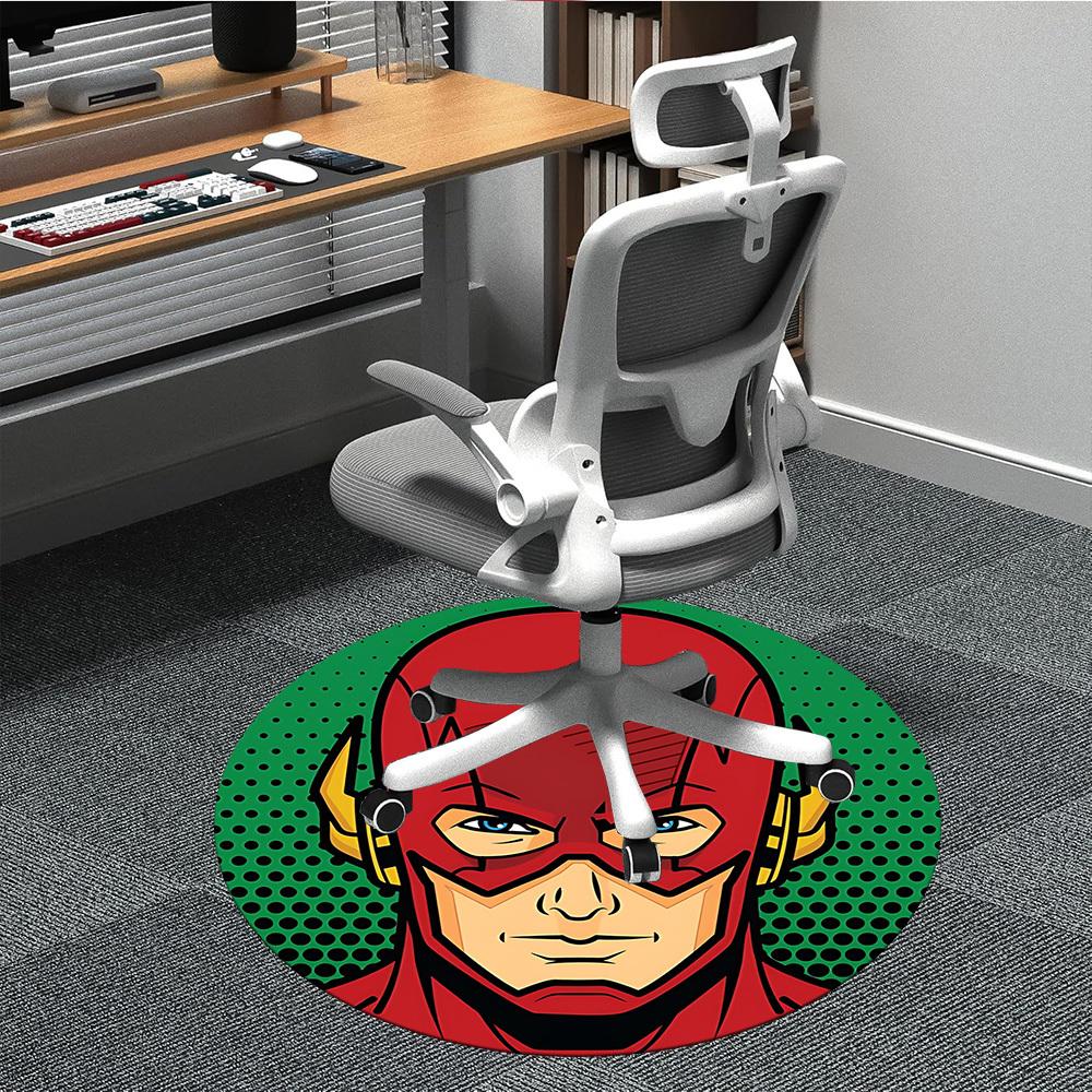 

1pc Flash superhero Chair Carpet for Office Non-Slip, Indoor Non-Slip Washable Carpet, Non-Shedding Mat For Office yy251030018 80cm by 80cm