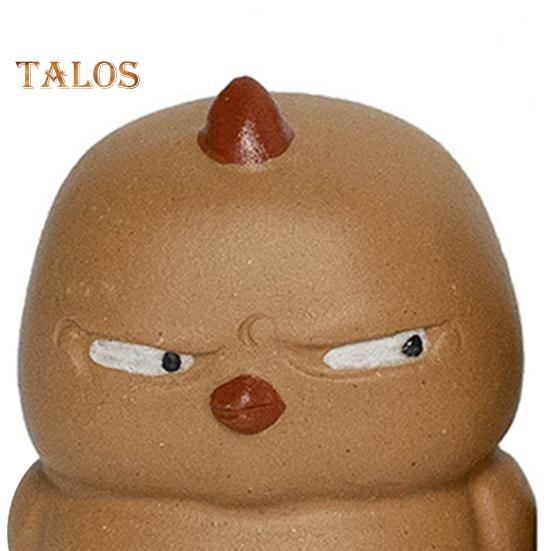 Angry Chicken Tea Pet Fialová hlína Ručně vyrobená figurka ptáka Čajové doplňky Kung Fu Čajová ozdoba pro milovníky čaje Domácí dekorace