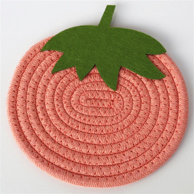 

Подставка под многофункциональную хлопковую веревку высокого качества в форме клубники кухонные гаджеты подставка под тарелку милый домашний коврик под чашку коврик под тарелку as show тыква