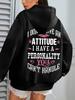 Alphabet High Street Trendy Fashion Versatile Pattern Print, Autumn/Winter Casual Women's Hoodie
