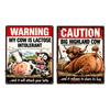 Vintage Farmhouse Highland Cow Tin Sign Funny Warning Metal Sign Rustic Retro Wall Art Decor for Farm Kitchen Home Indoor Outdoor