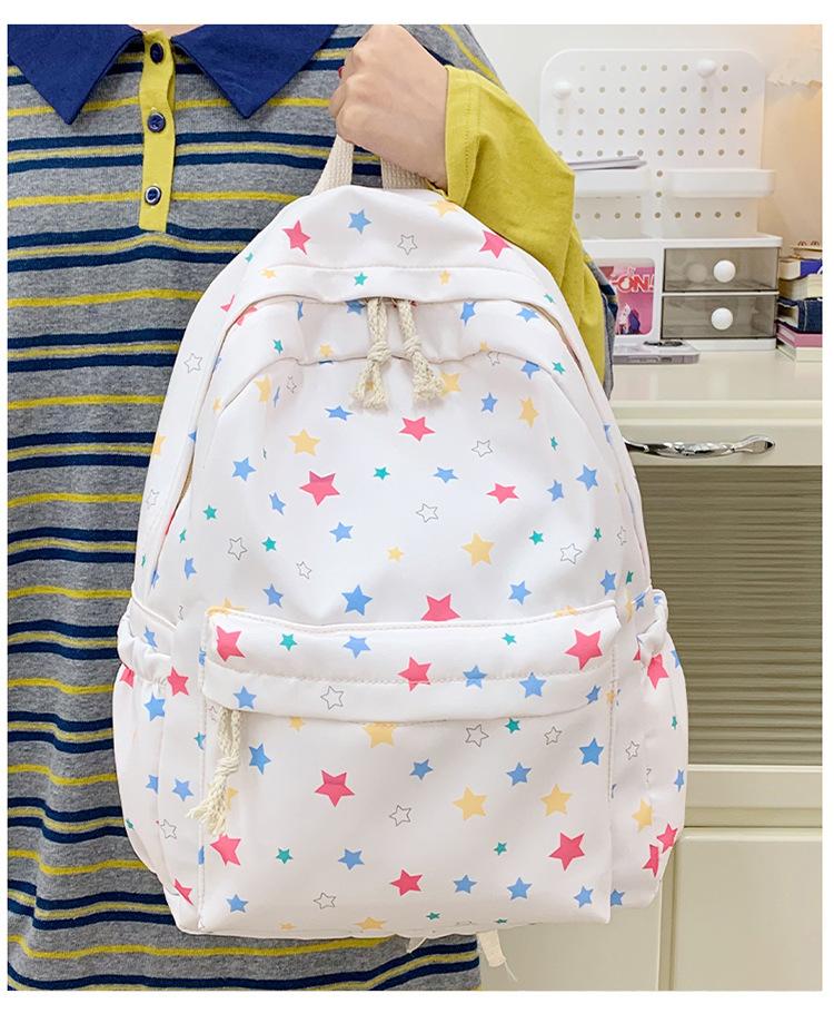 Schoolbag Small Fresh Cute Star Backpack Female Japanese Primary School Students Simple Schoolbag Leisure Travel Backpack