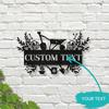 Customizable Metal Garden Name Sign, Personalized Hanging Wall Art for Home Outdoor Modern Decor