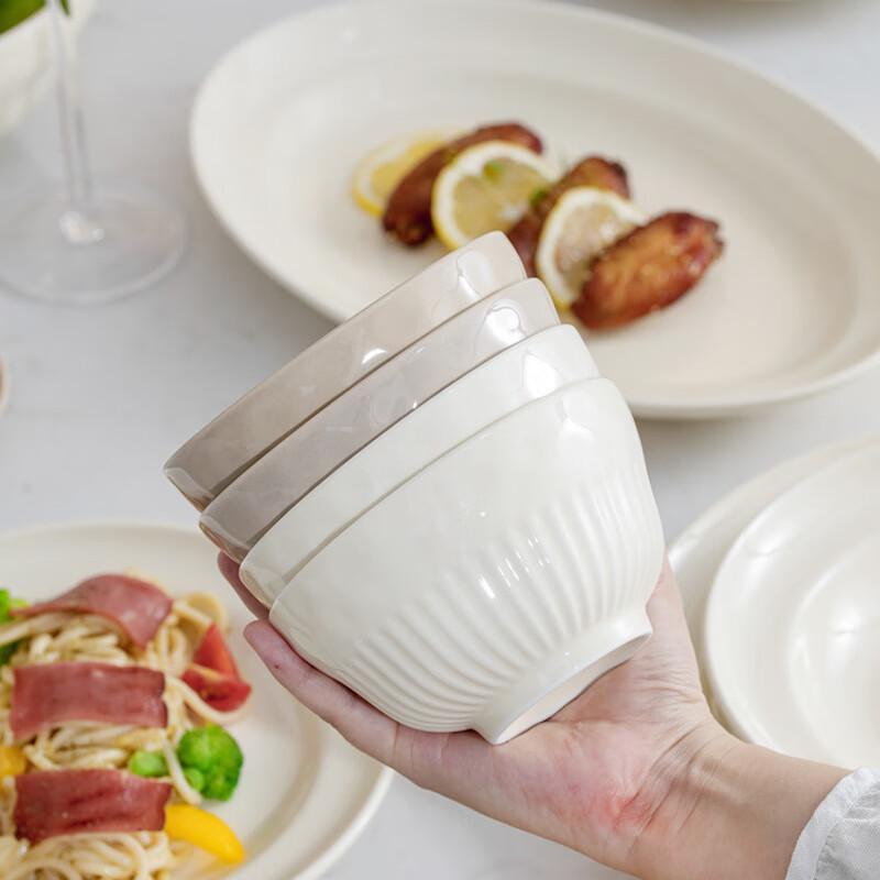 Deouxingguang Cream Style Ceramic Bowls