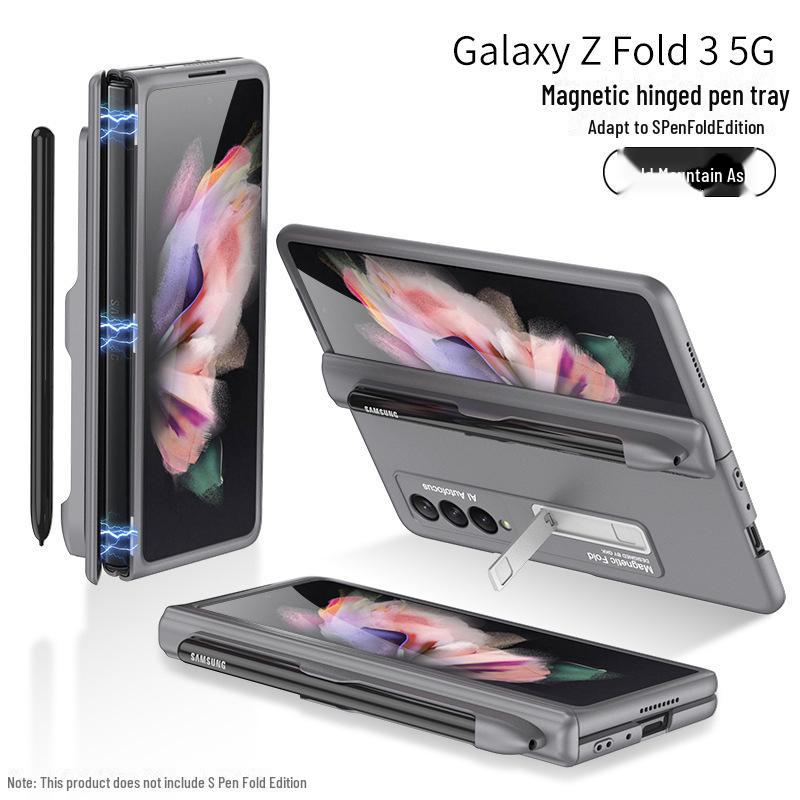 

Чохол Samsung Fold3: Повне покриття проти падіння з креативним шарніром, слотом для ручки та магнітним захистом центральної осі Samsung Galaxy Z Fold3/W22