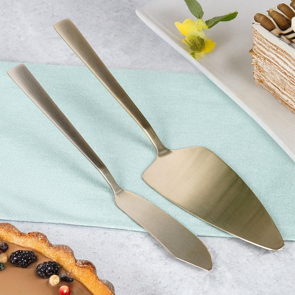 Kuchenschaufel und Messer Set 2-teilig Stahl Gold EXCELLENT HOUSEWARE 139749