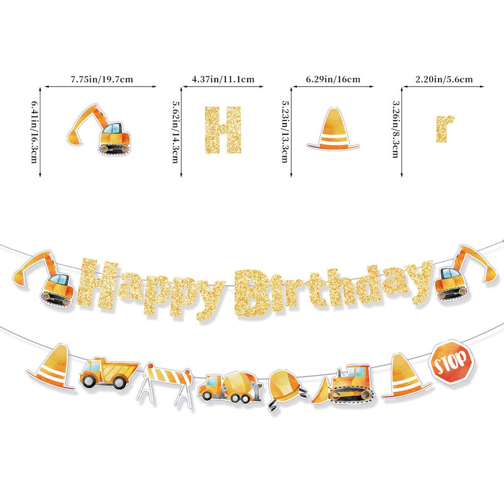 Children'S Birthday Party Decoration Flag Pulling Boys And Girls Birthday Arrangement Banner Flag Pulling