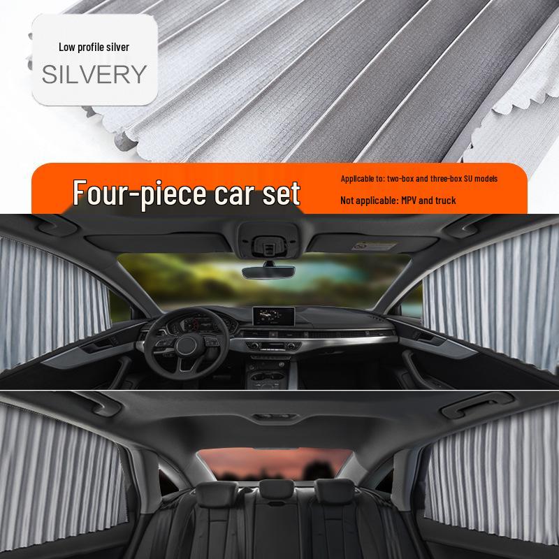 Auto Retractable Magnetic Sun Shade: Heat Insulation & UV Protection Curtains for Car Windows