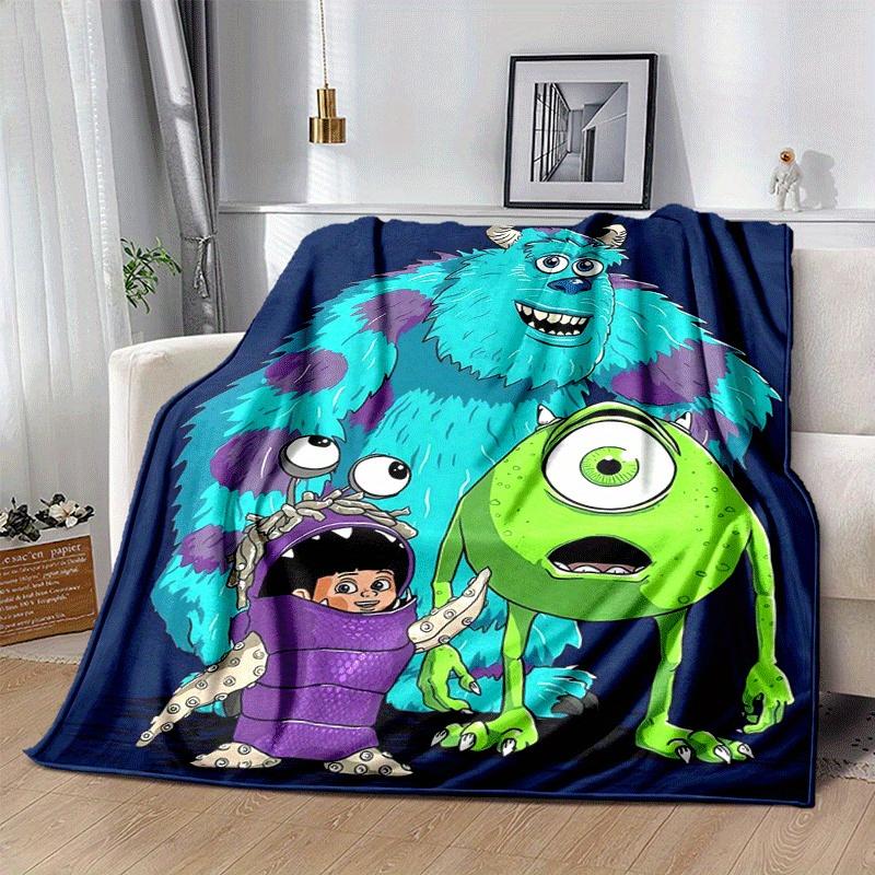 1pc Monsters, Inc. Printing Blanket - Soft, All-Season Throw for Office Blanket, | Personalized Gift with Adorable Cartoon Design