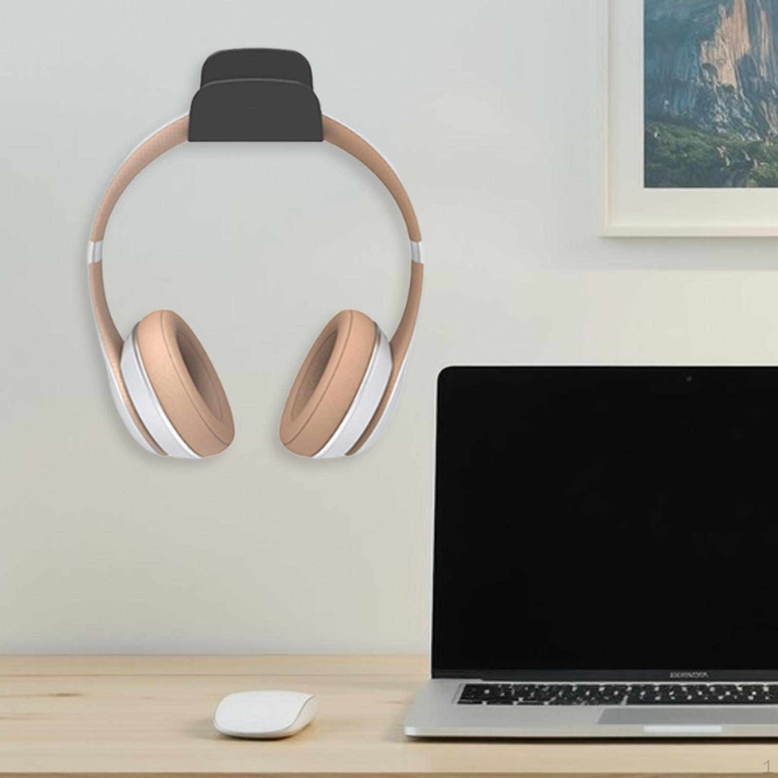 

Держатель для наушников Нескользящий для игровых наушников Настенное крепление Домашний ПК чёрный