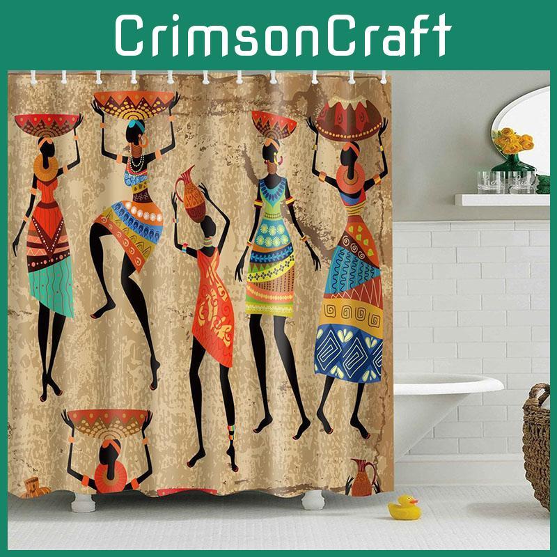 Stoff Badezimmer Wasserdicht Duschvorhang Transparentes Paneel Dekor 12 Neue Haken