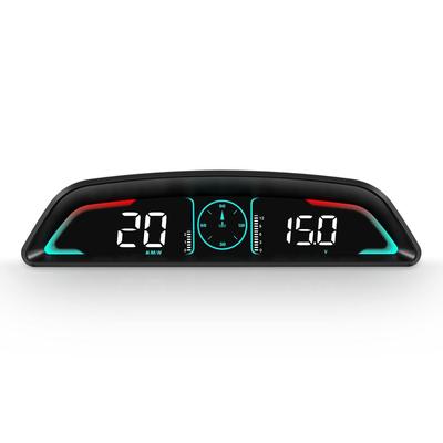OBD2 Gauge Display,Head Up Display For Cars,Speedometer With Speed,Engine RPM,Clock,Overspeed Alarm,Water Temperature Alarm,Fatigue Driving