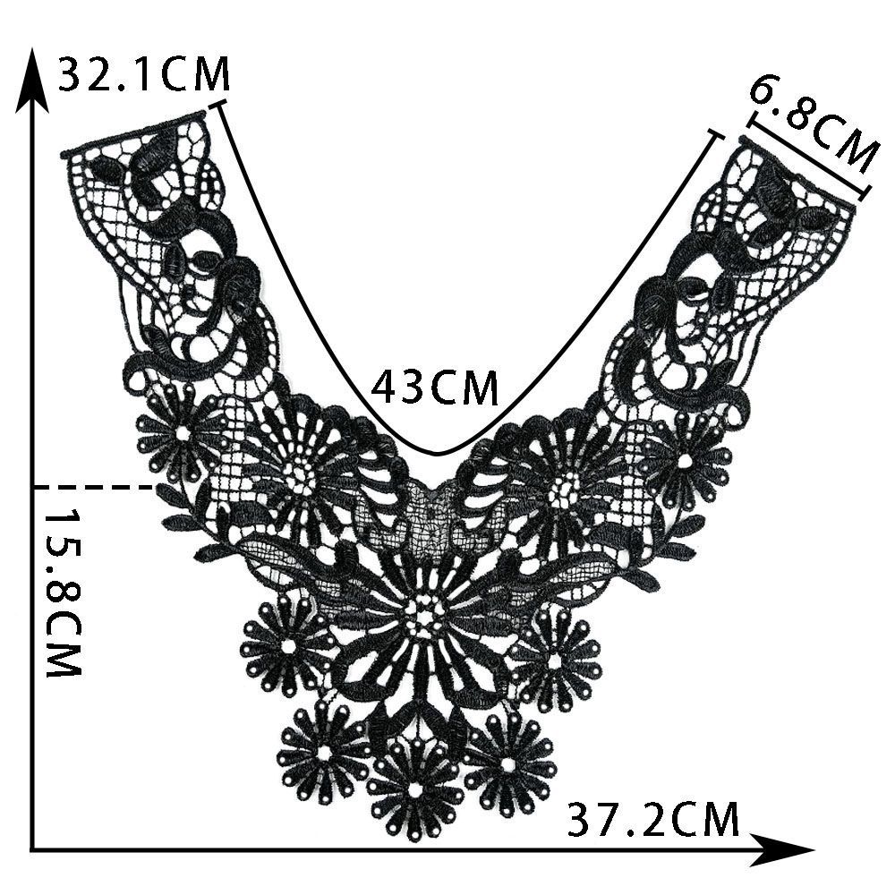 Black And White I Hollow Collar Diy Embroidery Lace Decorative Clothing Accessories Sewing Accessories