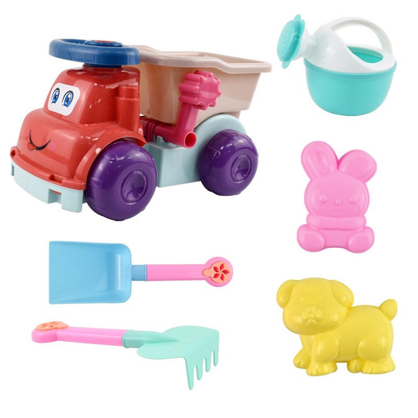 

1set Engineering Vehicle Mold Sand Toy Portable Children Educational Moulds Toy Building Sandcastle Seaside Sand Toy 3