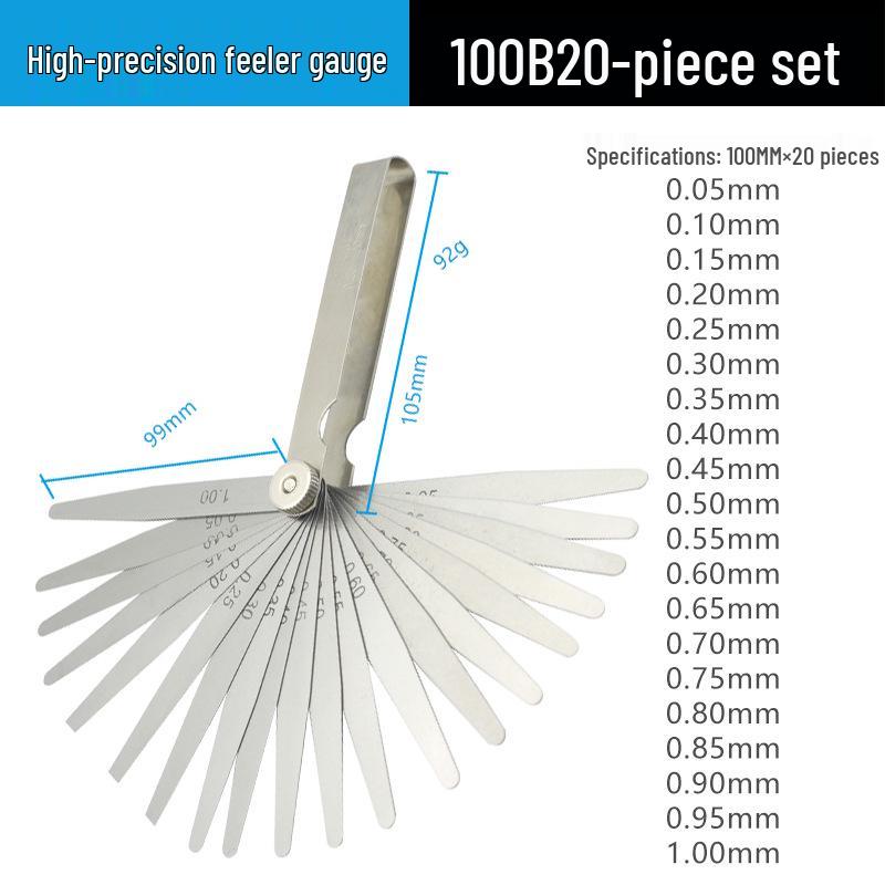 Stainless Steel Feeler Gauge, 100x17 & 100x14 Sizes, Various Specifications