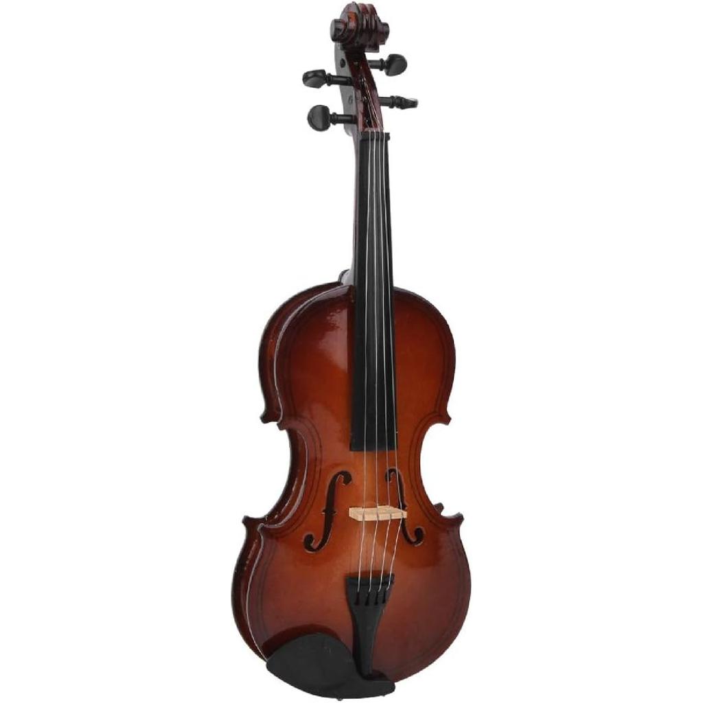 Hand Made Wooden Mini Violin, 7.9in Mini Musical Instrument Model Ornaments With Gift Box - Small Violin Toy for Home Decoration