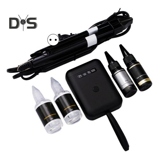 1 Set Hair Extension Tool Kit with 405nm LED UV Light Hair Extension Machine Professional Home Salon Barber Hair Extension Remover Tools