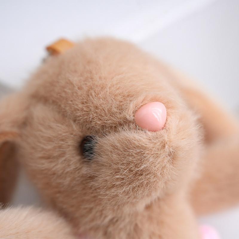 Adorable Plush Bunny Keychain Cute Rabbit Doll Wedding Favor Soft Toy Accessory