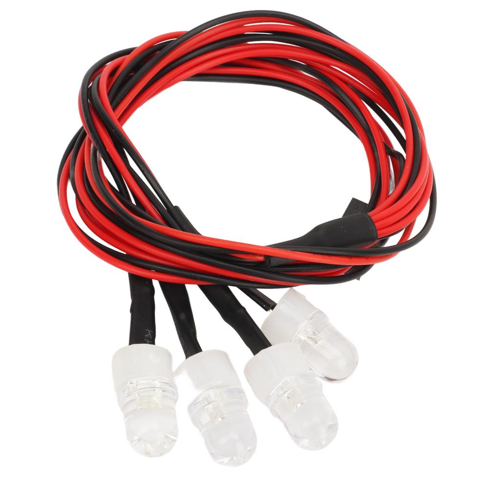 2PCS RC Car Lights Set Universal 5mm 8 LED RC Lighting Kit Headlights Taillight LEDs Accessories for Traxxas