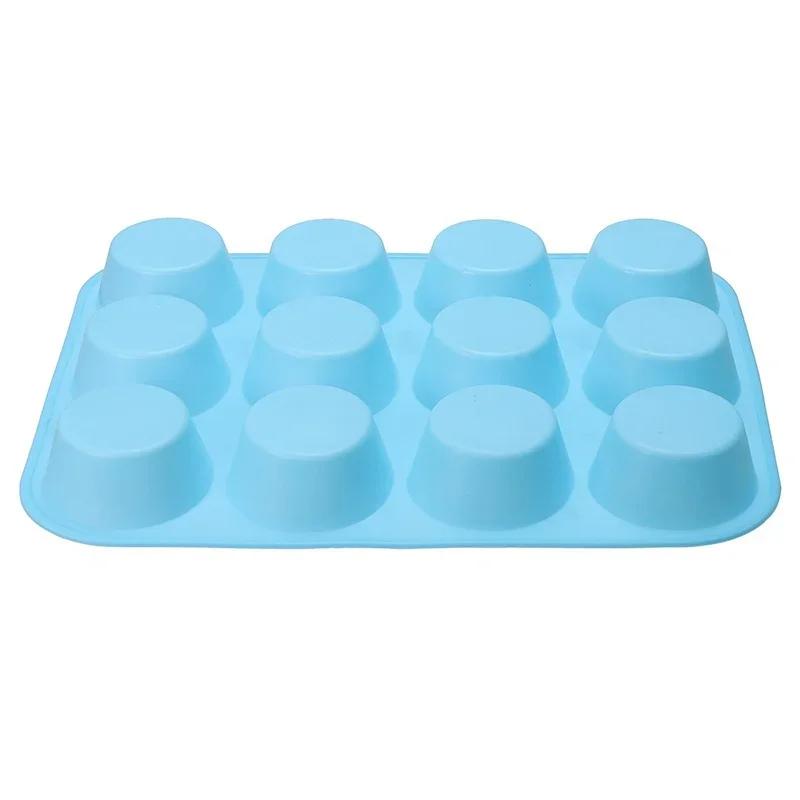 Hochwertiges Backzubehör Küche 12 Tassen Große Silikon Muffin Cupcake Form Cupcake Förmchen Backform