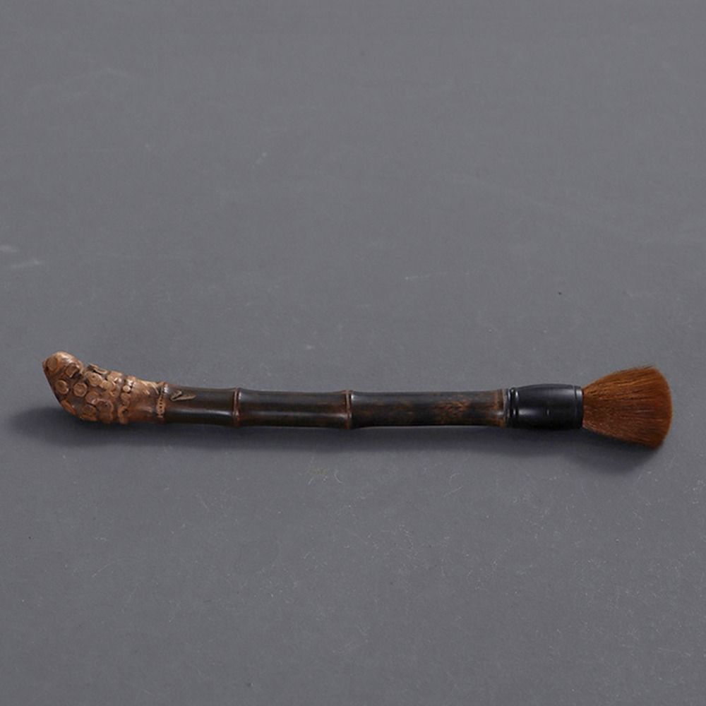 Vintage Karbonisierte Bambuswurzel Teekanne Stift Langer Griff Chinesischer Stil Teetasse Reiniger Leicht zu Reinigen Tragbar