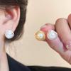 S925 Silver Needle French Small Fragrant Wind Wrapped Pearl Stud Earrings Light Luxury Niche Earrings Earrings