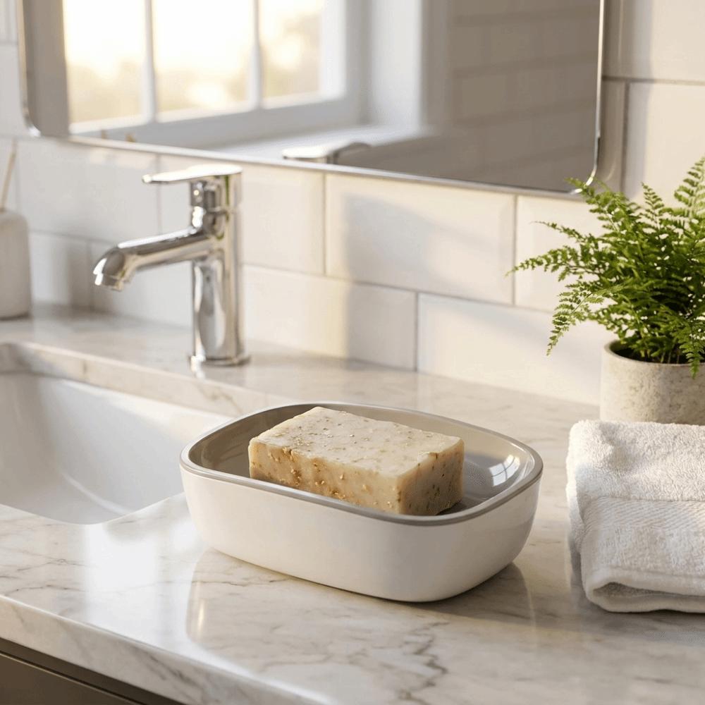 Practical Fast Drying Double Layer Soap Box Plastic Waterproof Soap Dish Holder Non Slip Space-Saving Drain Soap Box Travel