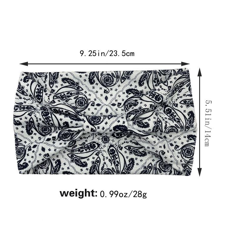 Kaschublume Geknotetes Breitkrempiges Stirnband Yoga Sport Kopf Stretch Baumwollstirnband Stirnband Damen Kopfbedeckung Haarschmuck