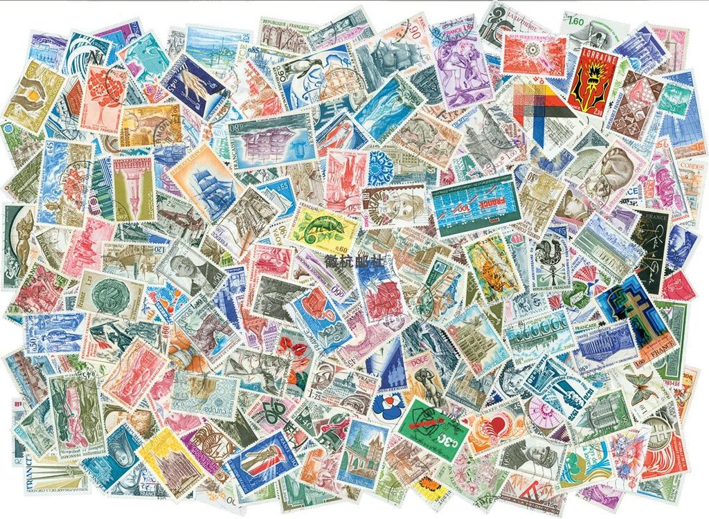 100 Different Real Stamped French Stamps Postage France Post Stamps Collection Crafts Postage Stamps For Scrapbooking Material