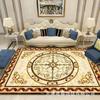 Modern Marble Print Area Rug Living Room Sofa Coffee Table Decorative Floor Mat Crystal Velvet Non-Slip Durable Washable