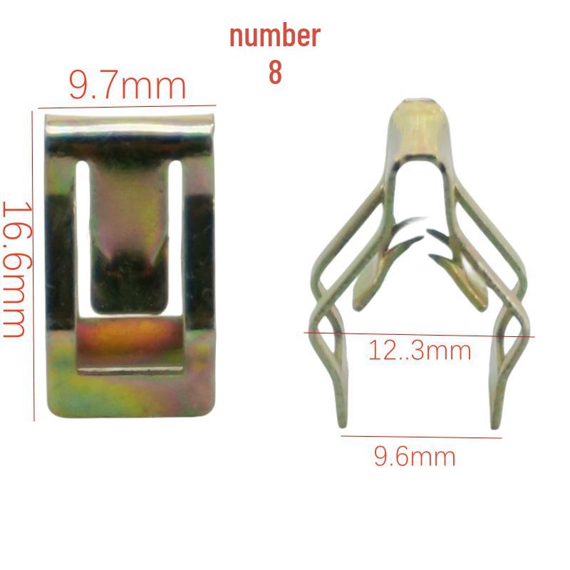 Galvanized Metal Snap Fastener: V-Shaped and U-Shaped Steel and Stainless Steel Clips