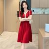 Large Size Women's Clothing Small Fragrant Celebrity Dress Women's Clothing Summer New Fake Two Pieces Fat Mm Waist Thin Small Black Dress