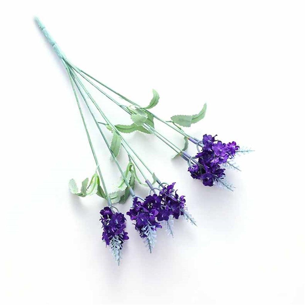 2pcs 10 Heads Artificial Lavender Plant Simulation Decor for Parties Home Bedroom Tool
