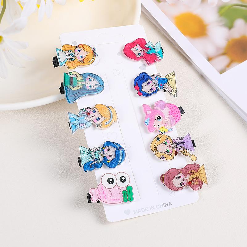 10 bucăți/set noi agrafe de păr cu unicorn drăguț de desene animate pentru fete, agrafe de păr colorate, dulci, pentru copii, accesorii de păr pentru fete