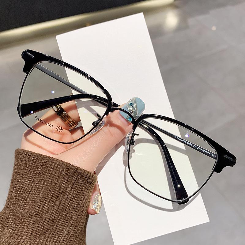 

Brand Design Men Women Eyebrows Eyeglass Frame Anti Blue Light Shortsightedness Prescription Myopia Glasses Photochromic 0~-600 0