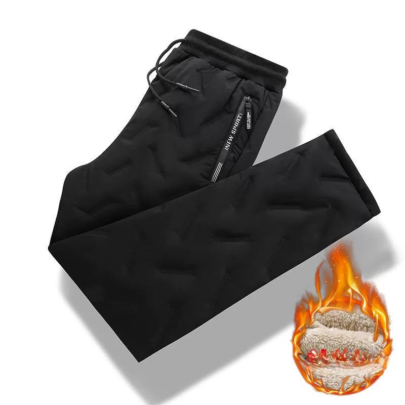 Men's Thick Lamb Wool Pants with Added Fleece, Winter Loose and Warm, Versatile Pants, Sports and Casual Pants