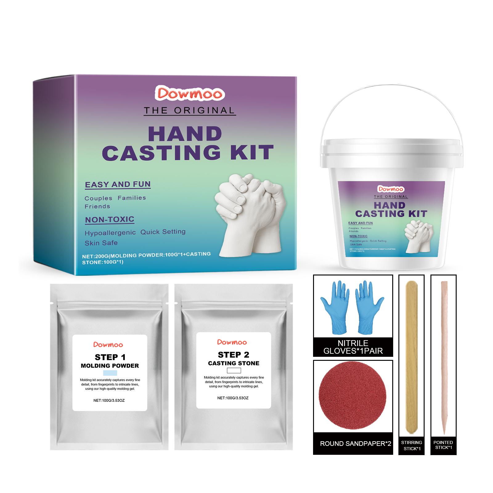 Hand Mold Powder Craft DIY KitCloning Powder & 3D Modeling Powder Handprint Memorial DIY Souvenir Hand Casting Kit